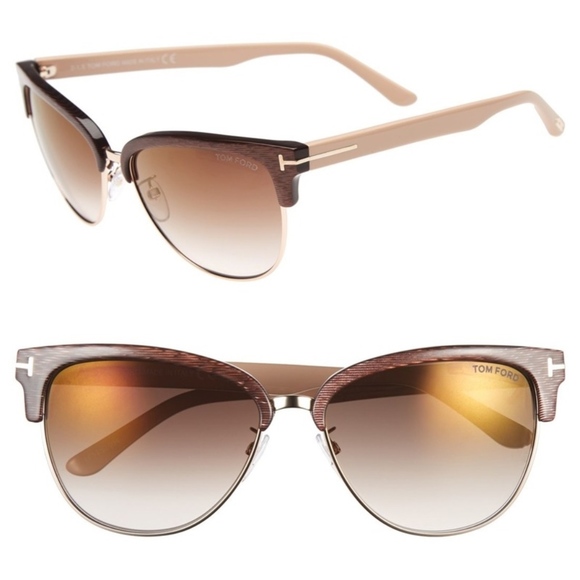 New TOM FORD Fany Brown Cat Eye Sunglasses - Picture 9 of 16